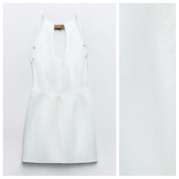 Zara White backless Mini Dress - Picture 7 of 13